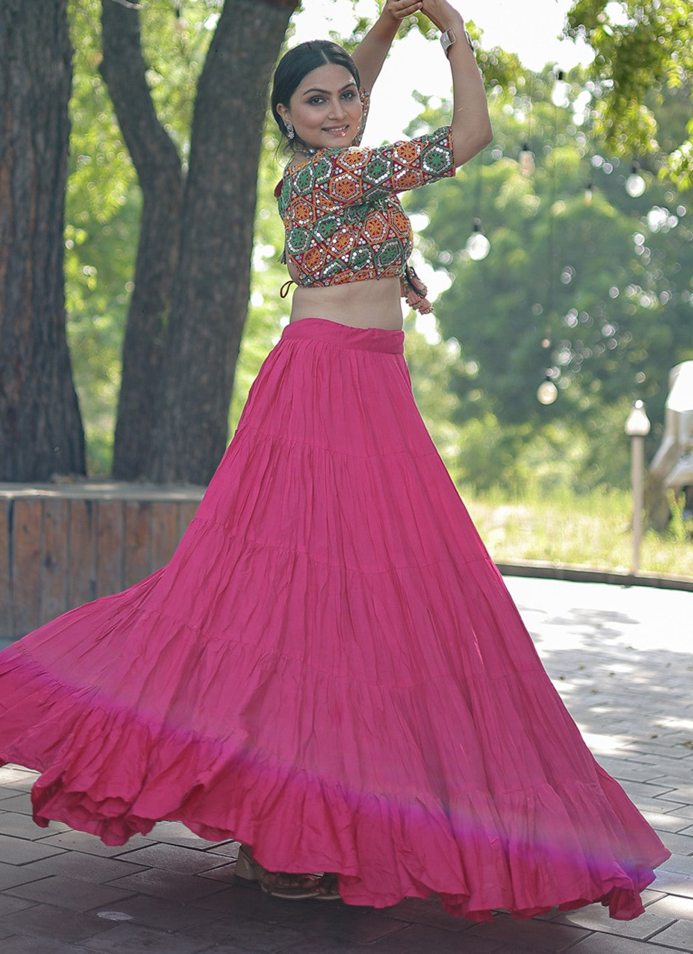 Plain Rayon A - Line Lehenga - L1153