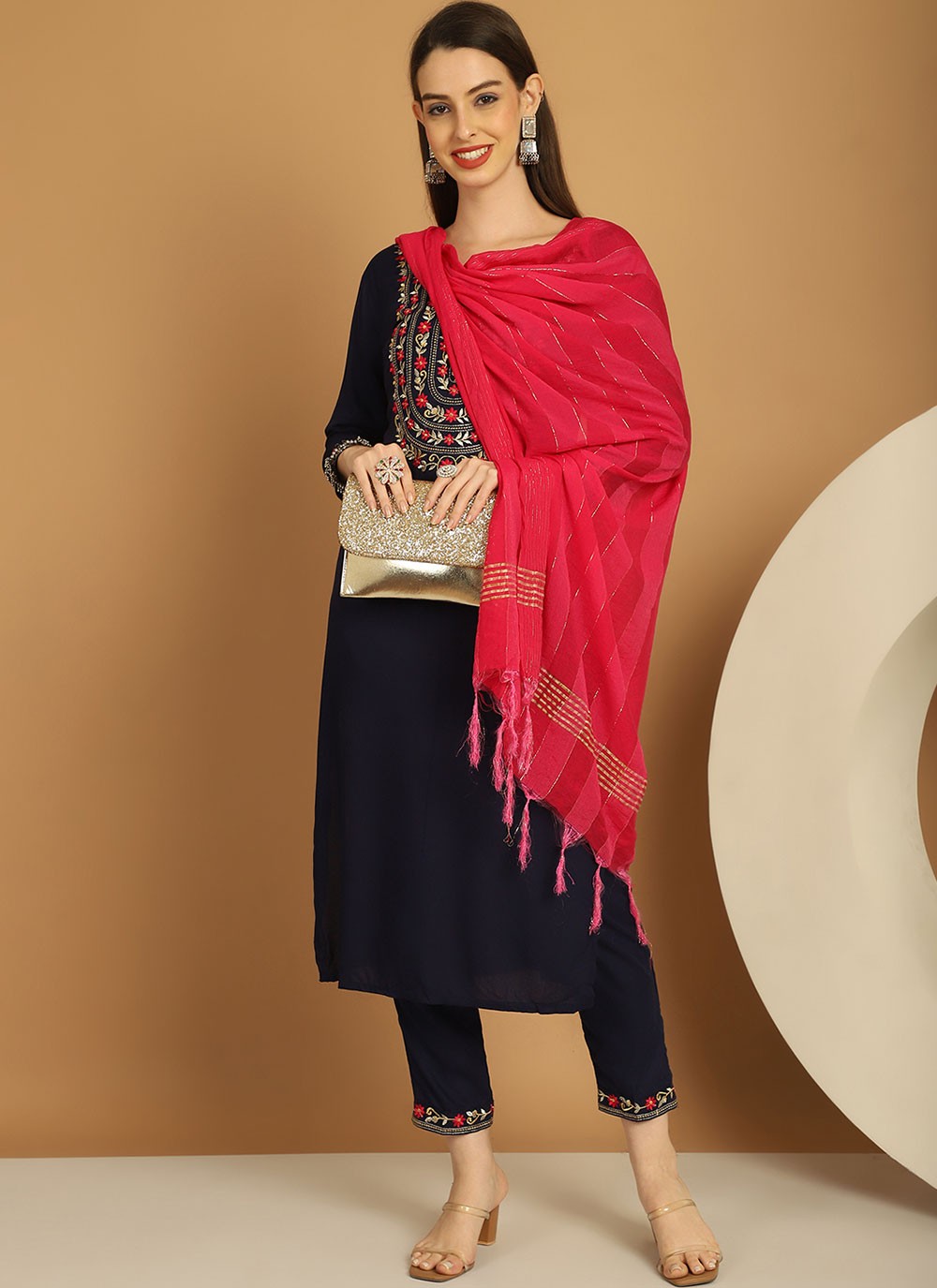 Chanderi Salwar Suit - T1781