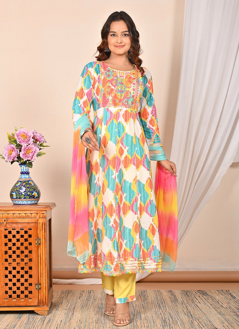 Cotton , Rayon Salwar Suit - T3638