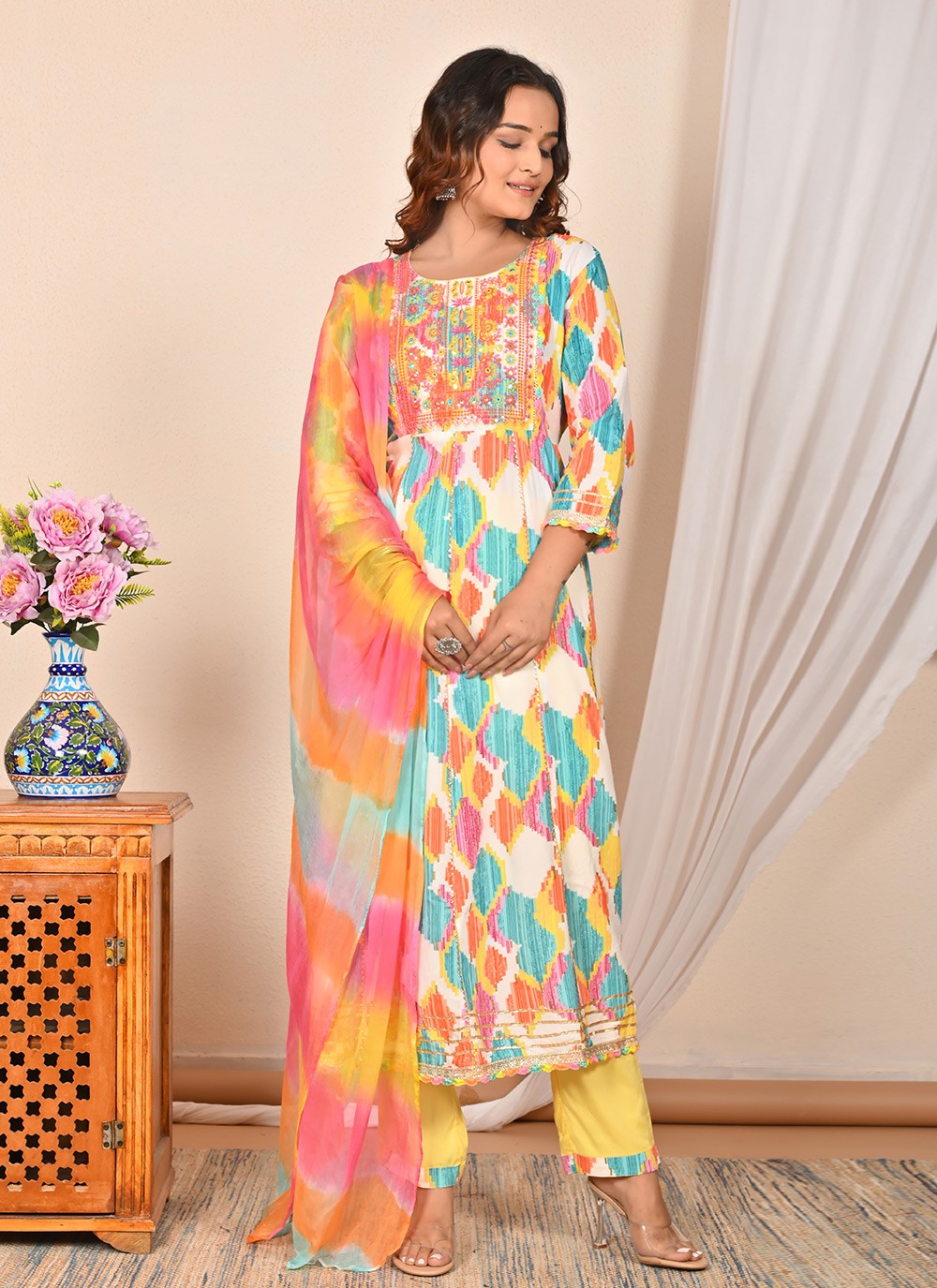 Cotton , Rayon Salwar Suit - T3638