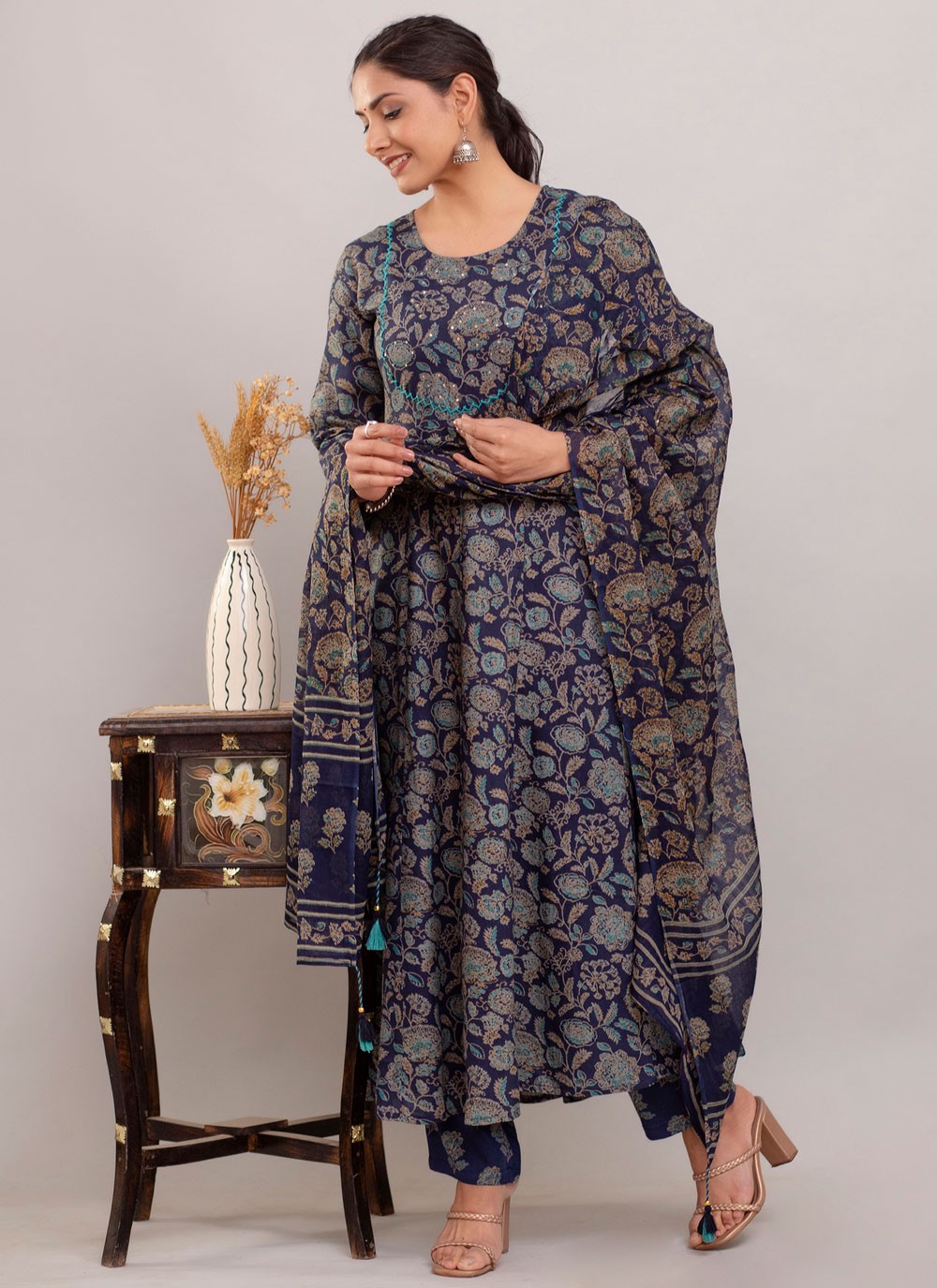 Cotton , Rayon Anarkali - T1868