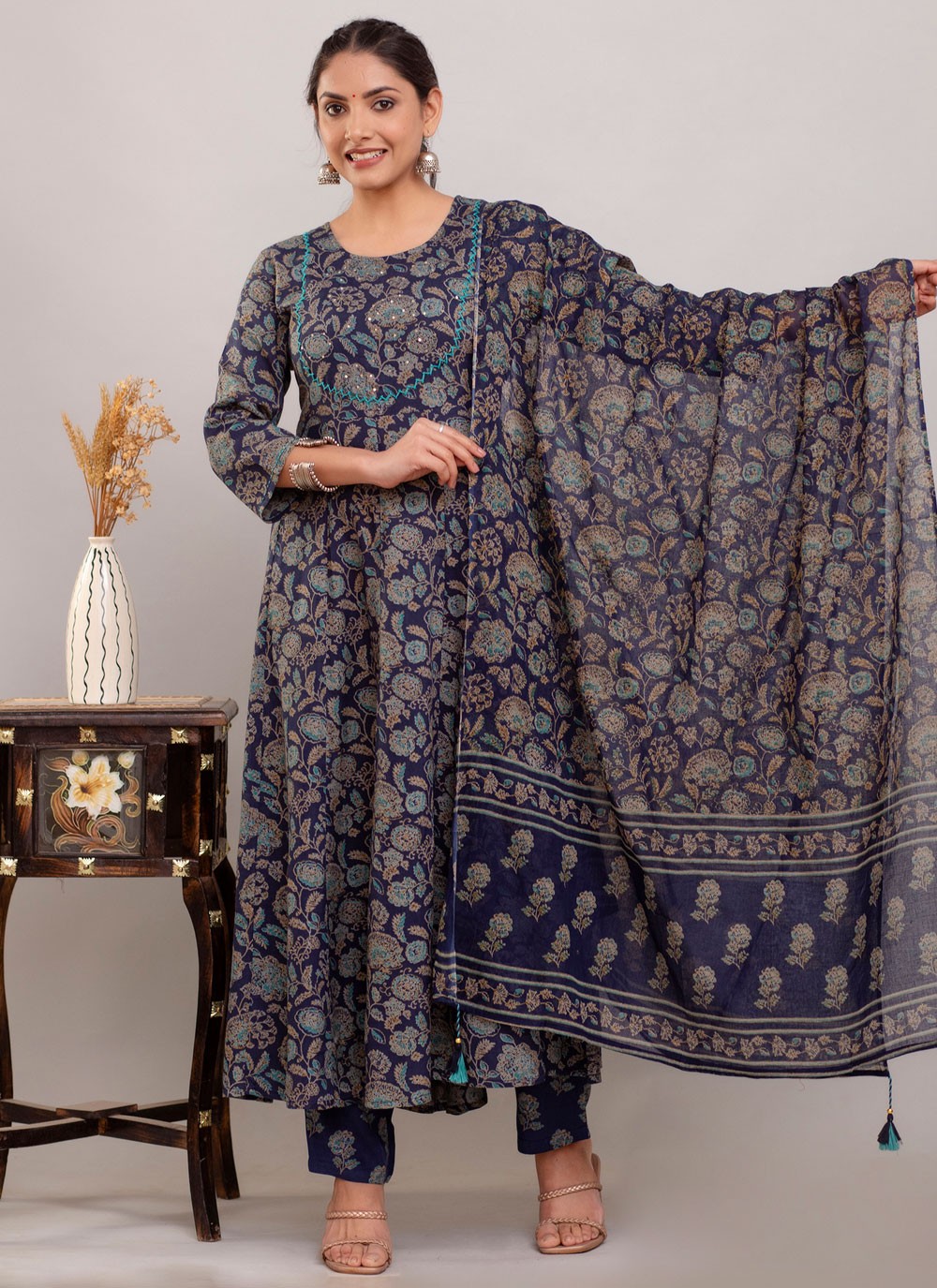 Cotton , Rayon Anarkali - T1868