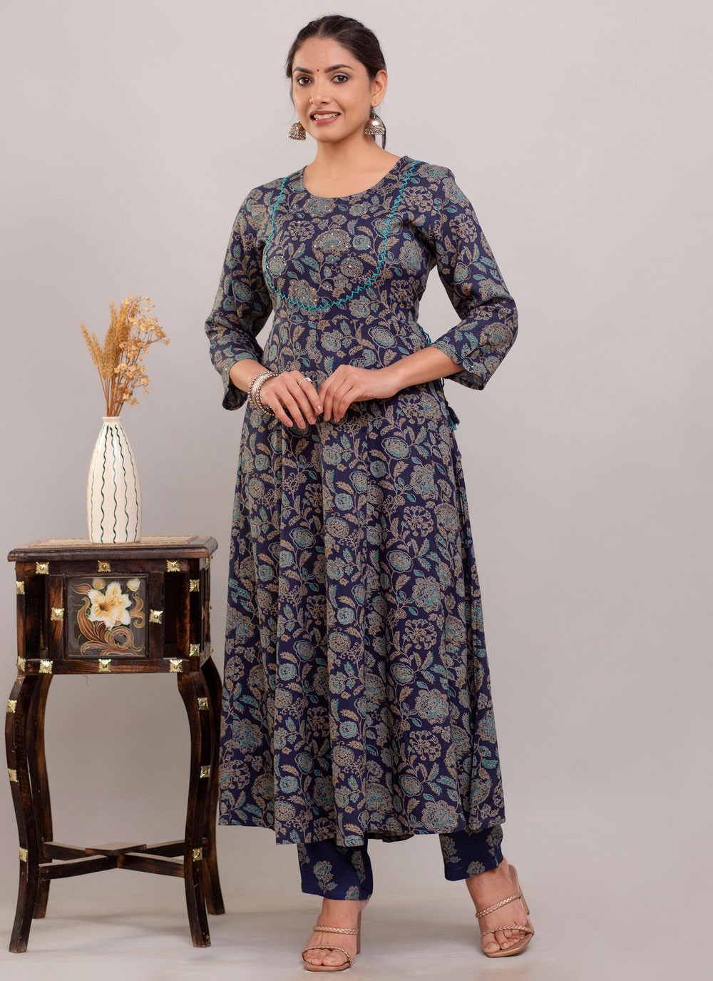 Cotton , Rayon Anarkali - T1868