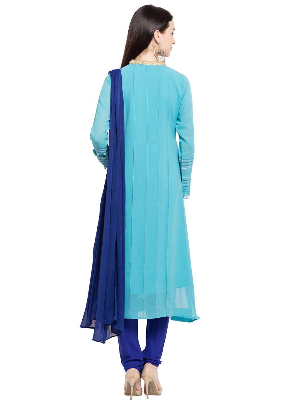 Faux Georgette Churidar Suit - T358