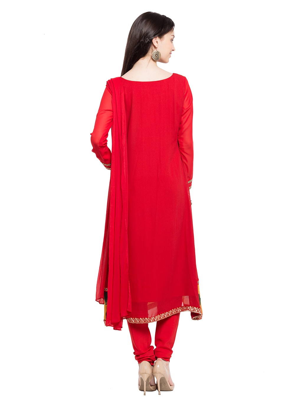 Faux Georgette Churidar Suit - T358