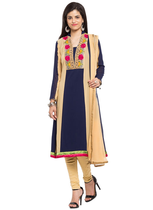 Faux Georgette Churidar Suit - T358