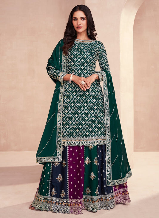 Embroidered Chinon, Silk Readymade Lehenga Choli - L1360