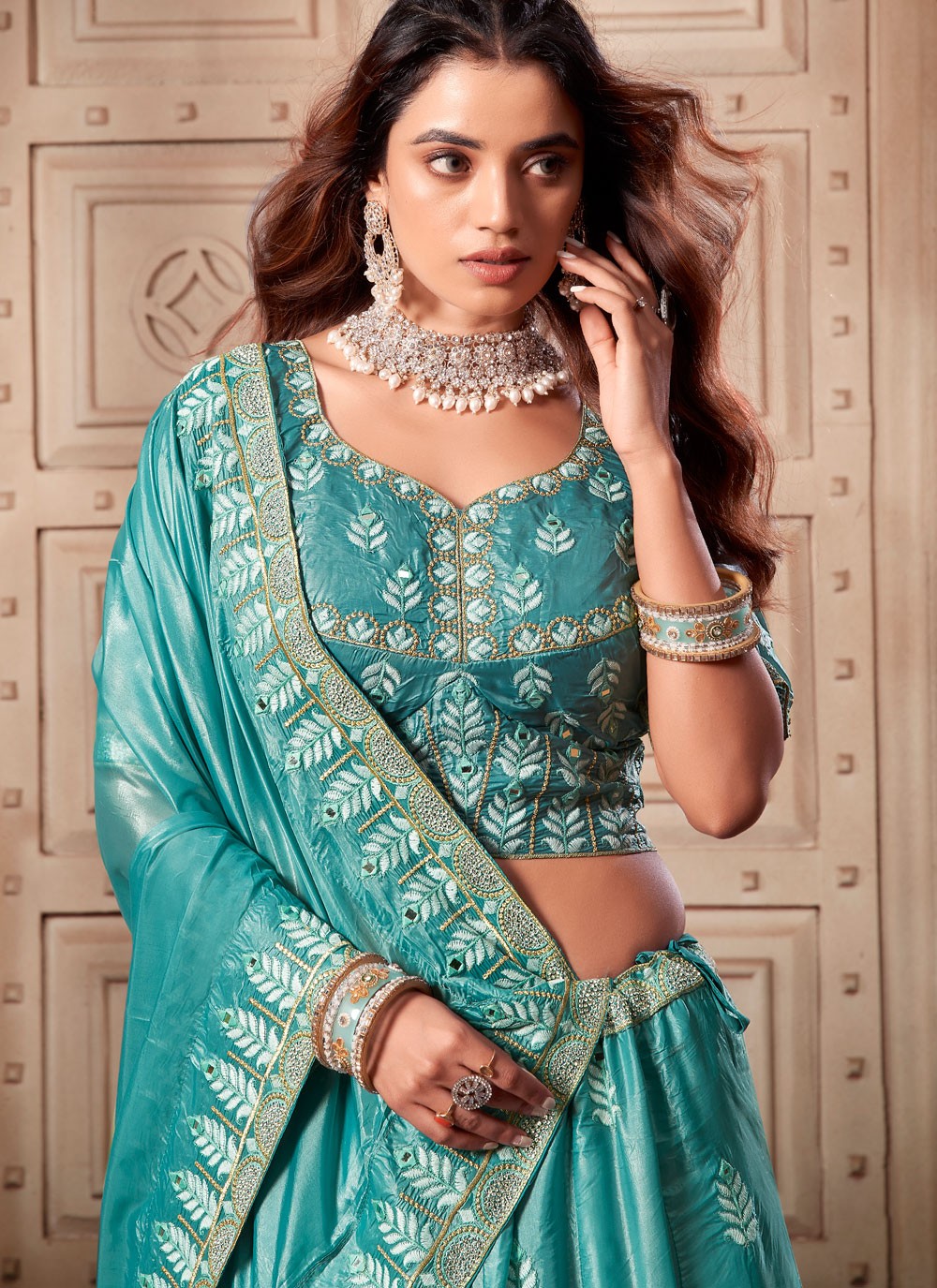 Embroidered Silk Readymade Lehenga Choli - L2269