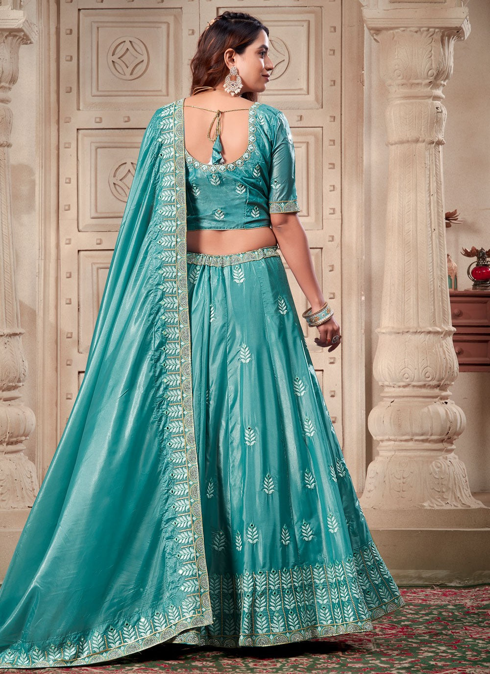 Embroidered Silk Readymade Lehenga Choli - L2269