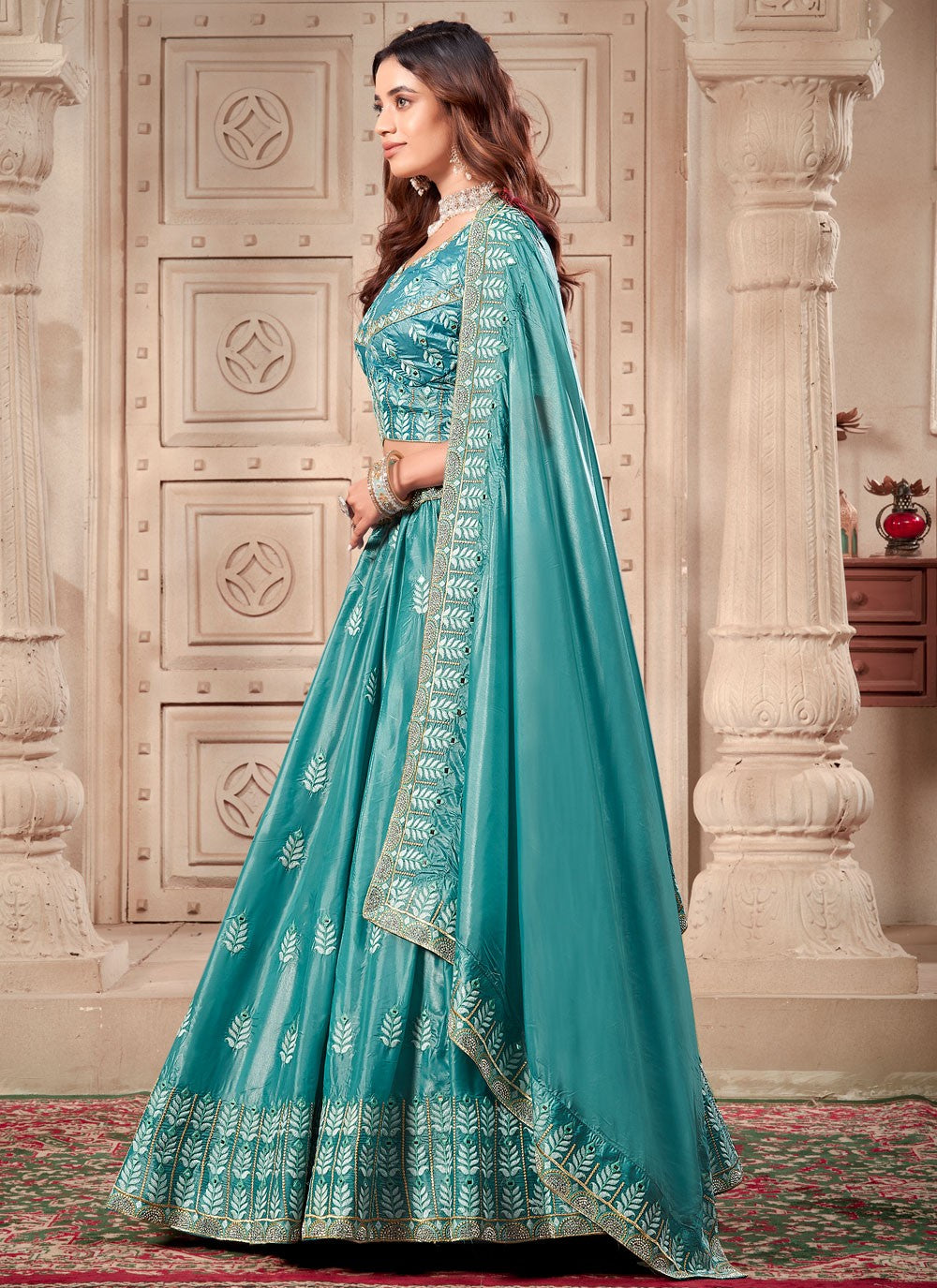 Embroidered Silk Readymade Lehenga Choli - L2269