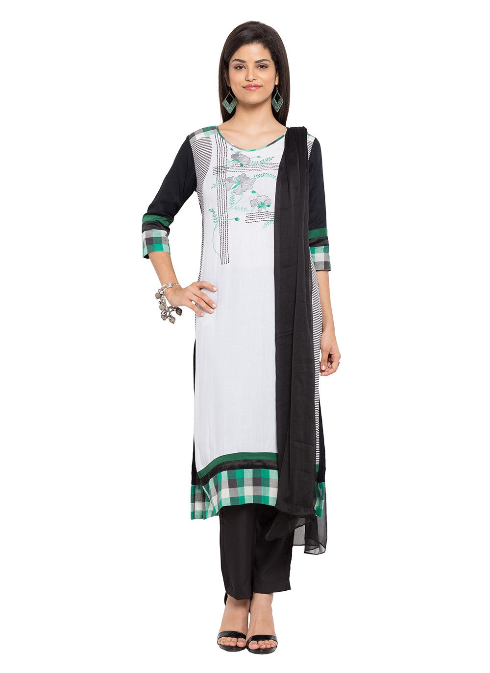 Faux Georgette Palazzo Suit - T306