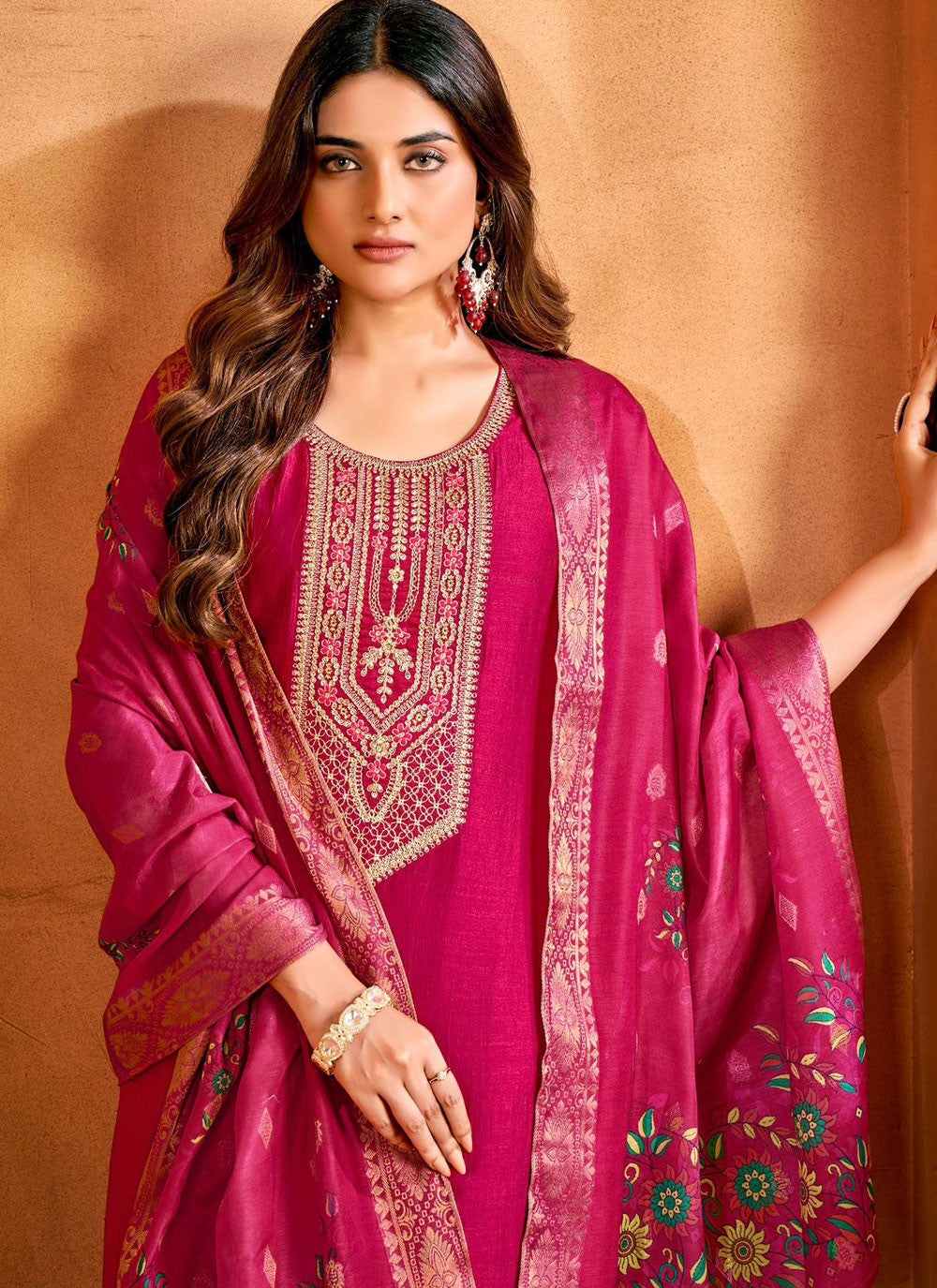 Vichitra Silk Salwar Suit - T3987