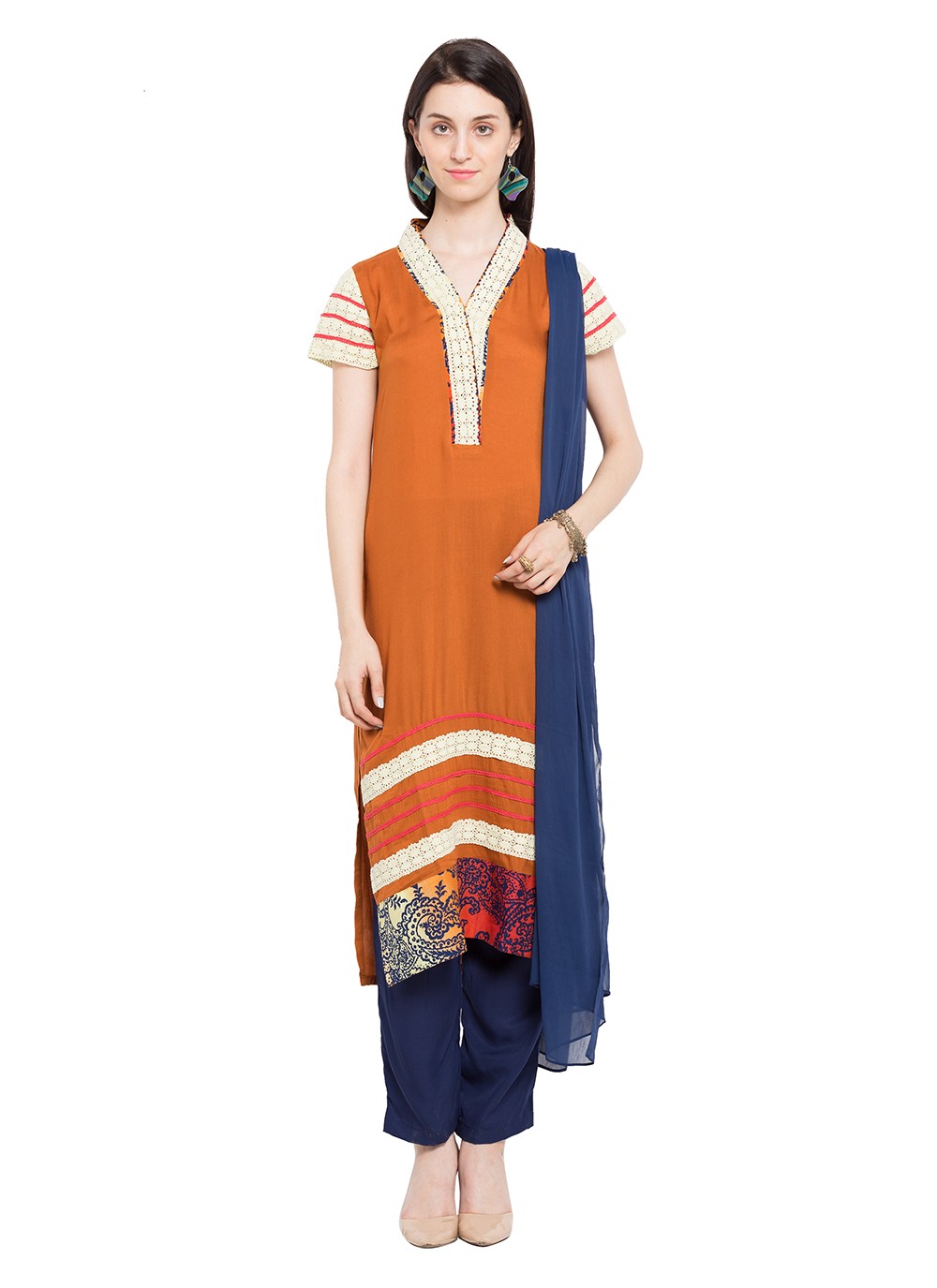 Faux Georgette Churidar Suit - T358