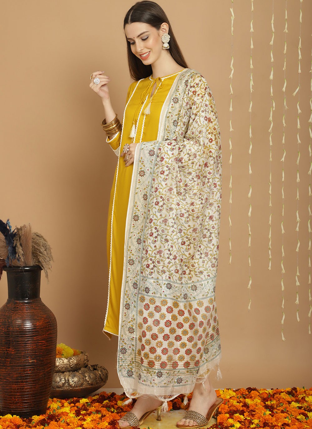 Chanderi Salwar Suit - T1781