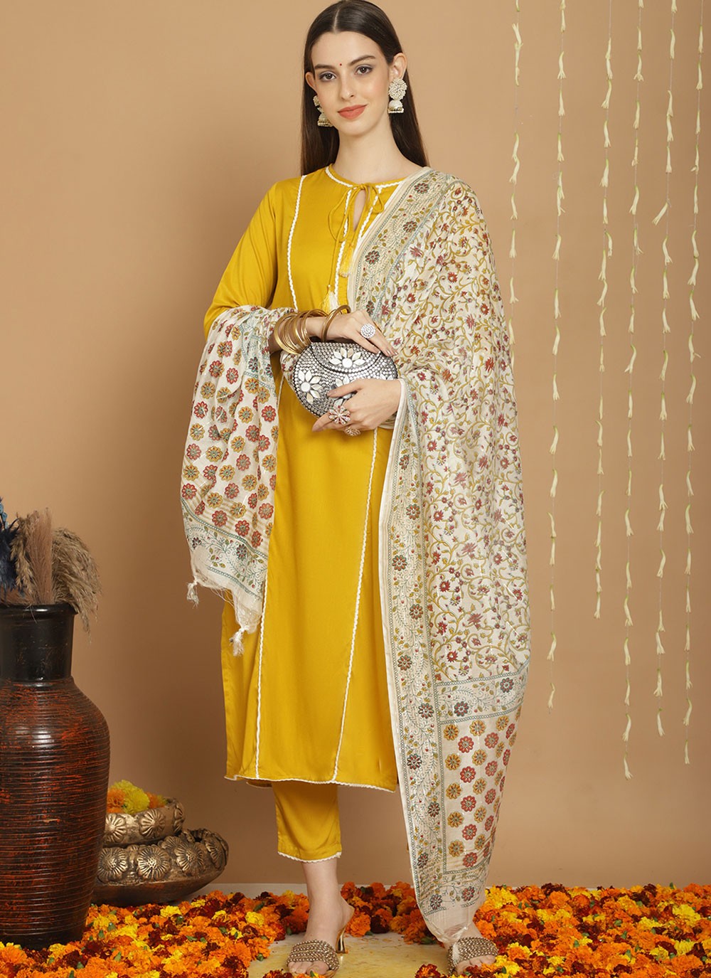 Chanderi Salwar Suit - T1781