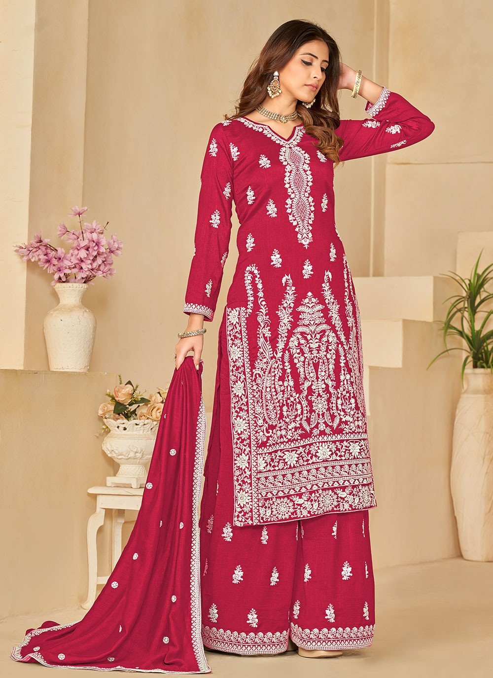 Art Silk Salwar Suit - T1878