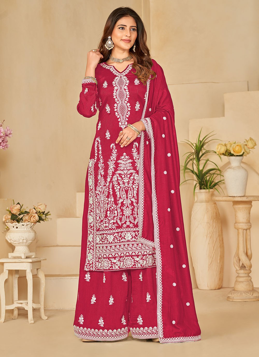 Art Silk Salwar Suit - T1878