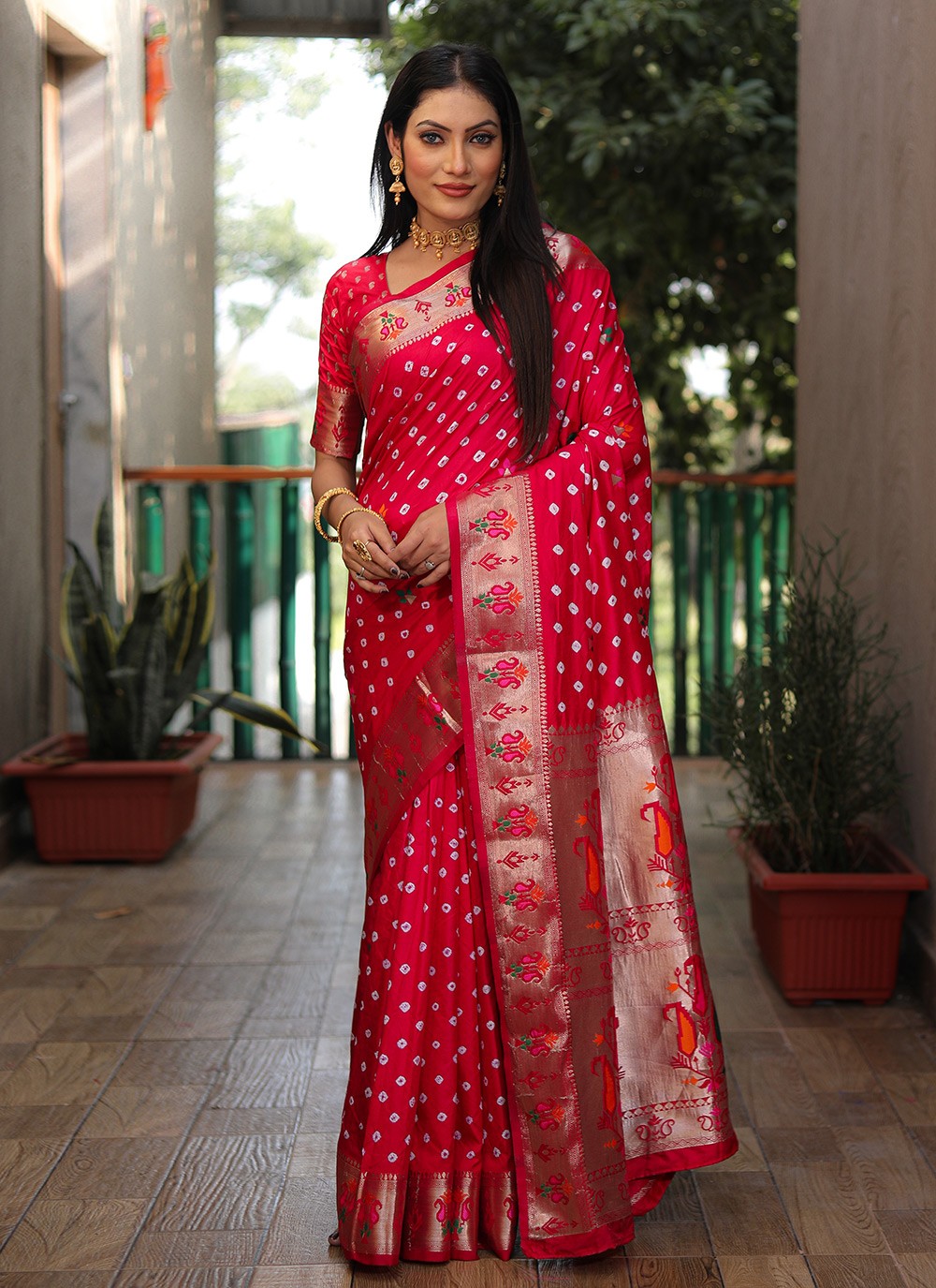 Classic Printed Silk Saree - S8943