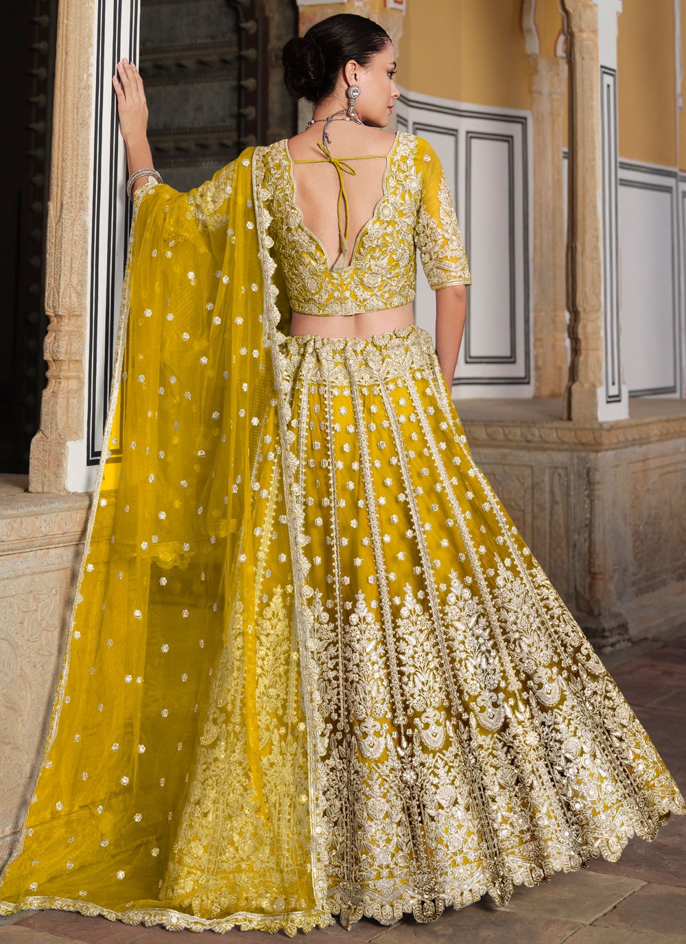 Dimond Net Lehenga - L3186