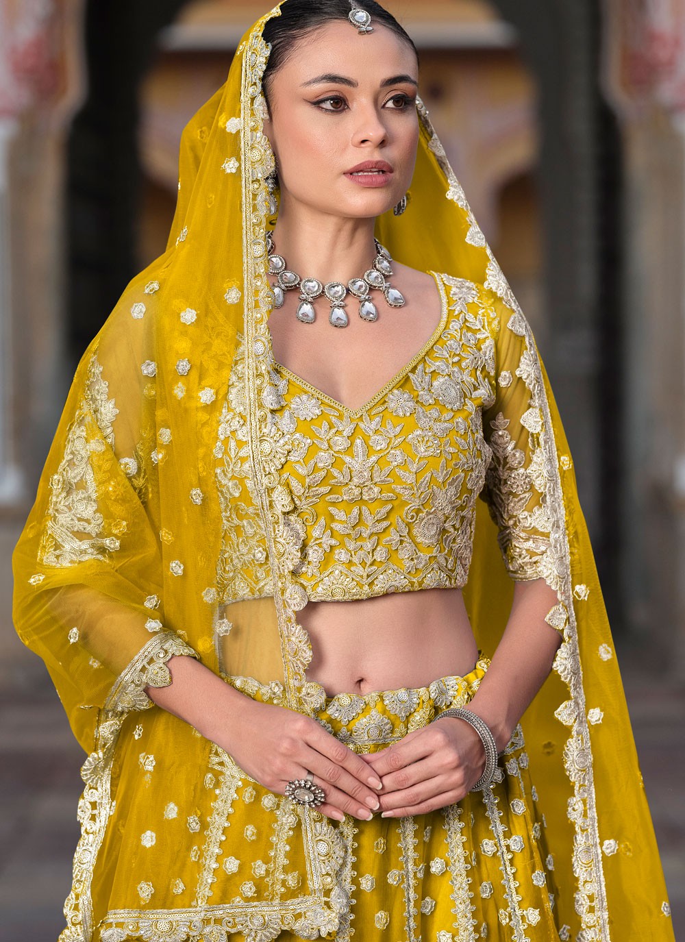 Dimond Net Lehenga - L3186