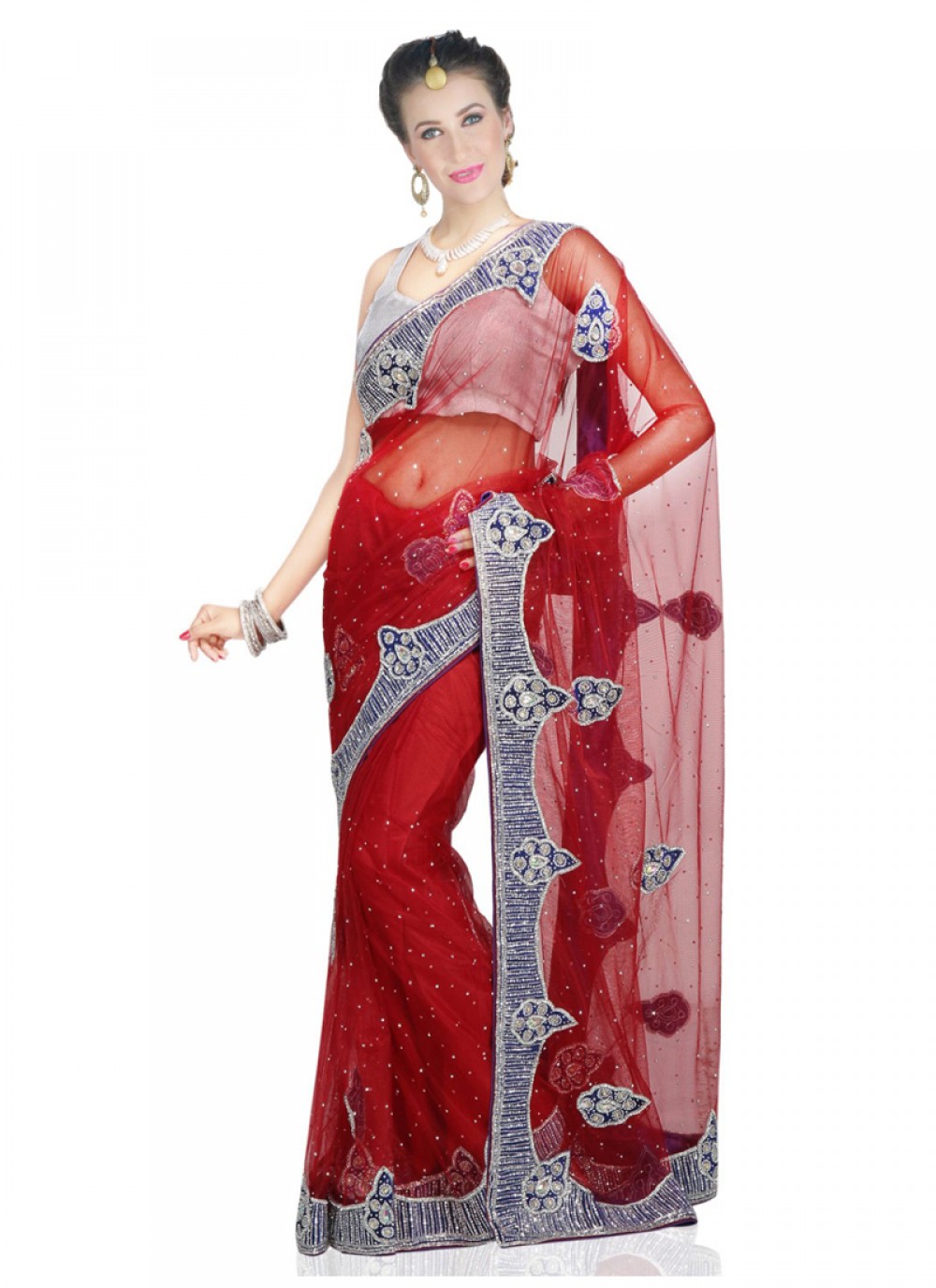 Classic Cutdana Net Saree - S1746