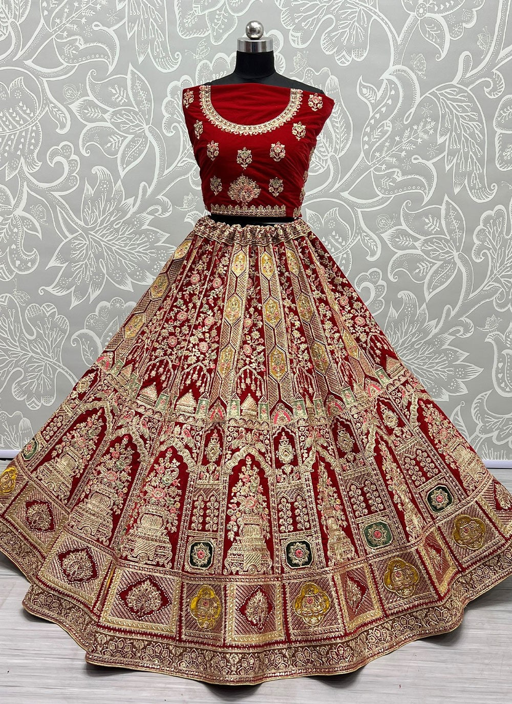 Diamond Velvet A - Line Lehenga - L0881