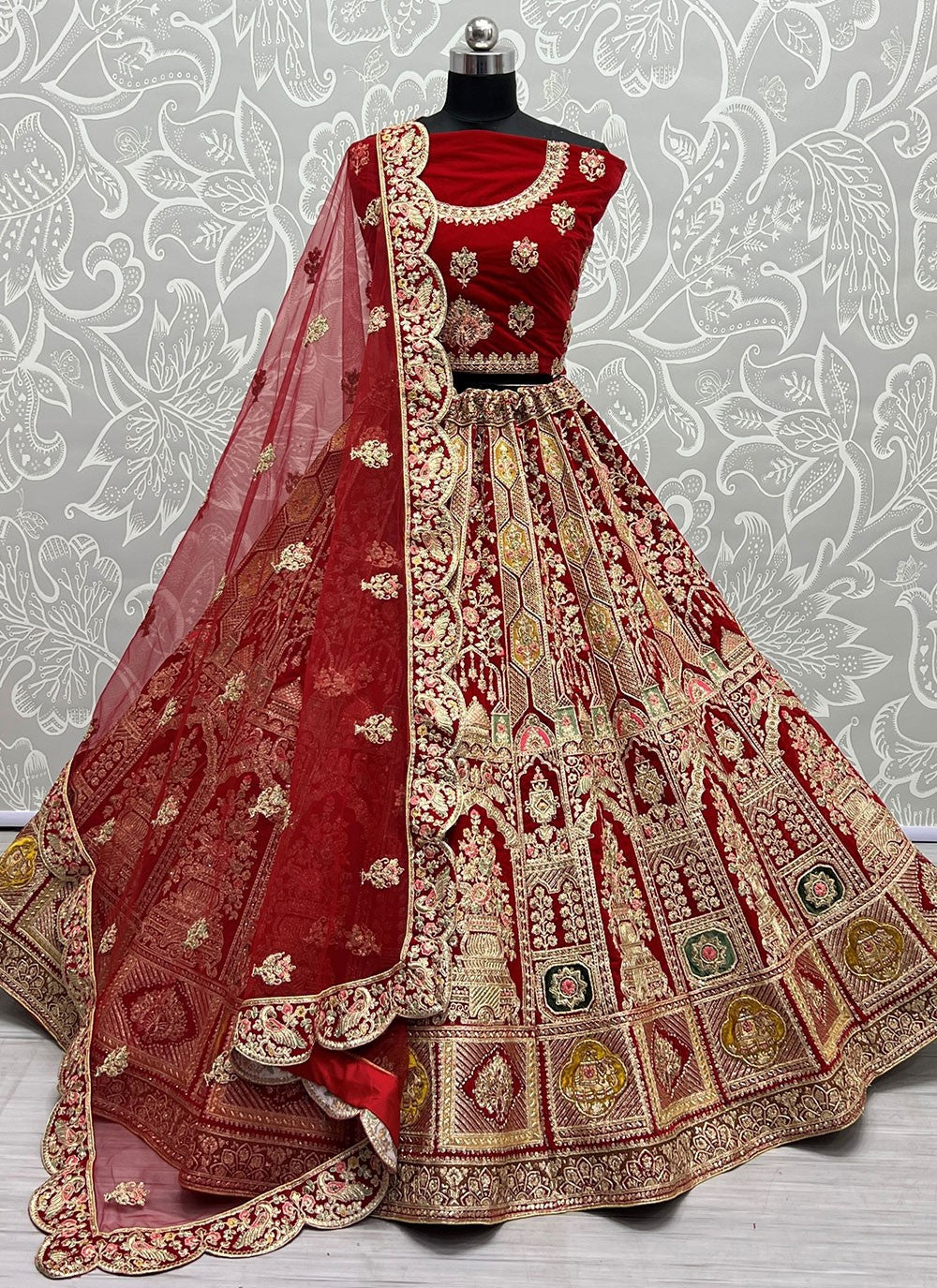 Diamond Velvet A - Line Lehenga - L0881