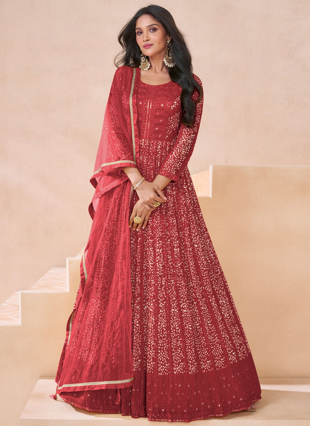 Faux Georgette Salwar Suit - T3666