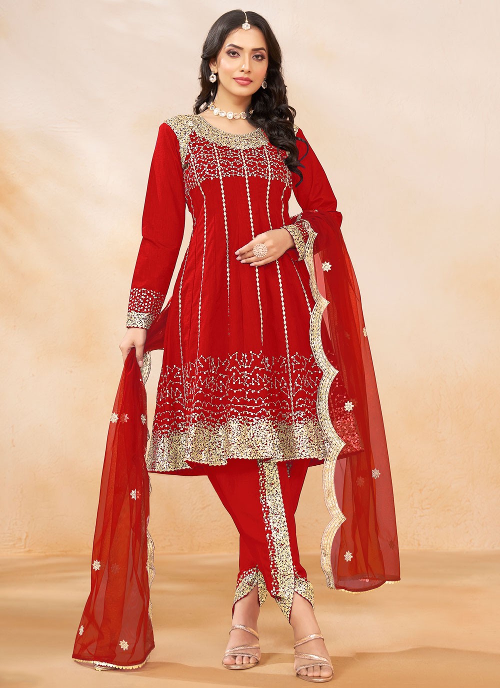 Art Silk Salwar Suit - T3487