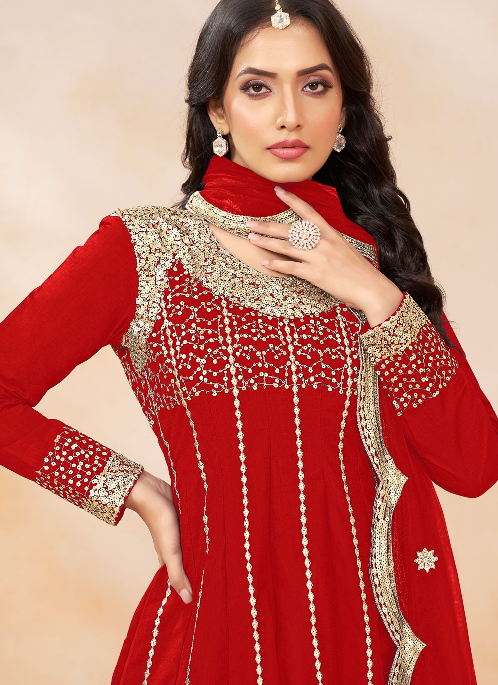 Art Silk Salwar Suit - T3487