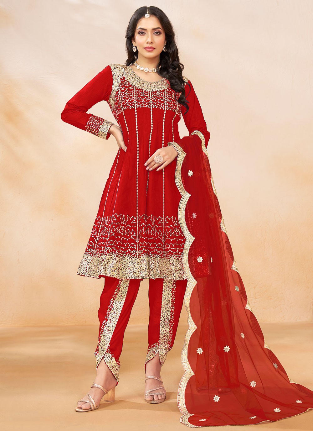 Art Silk Salwar Suit - T3487