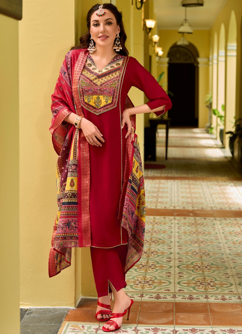 Vichitra Silk Salwar Suit - T3761