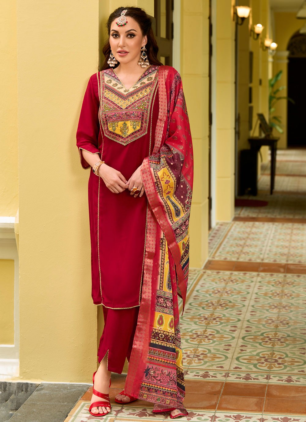 Vichitra Silk Salwar Suit - T3761