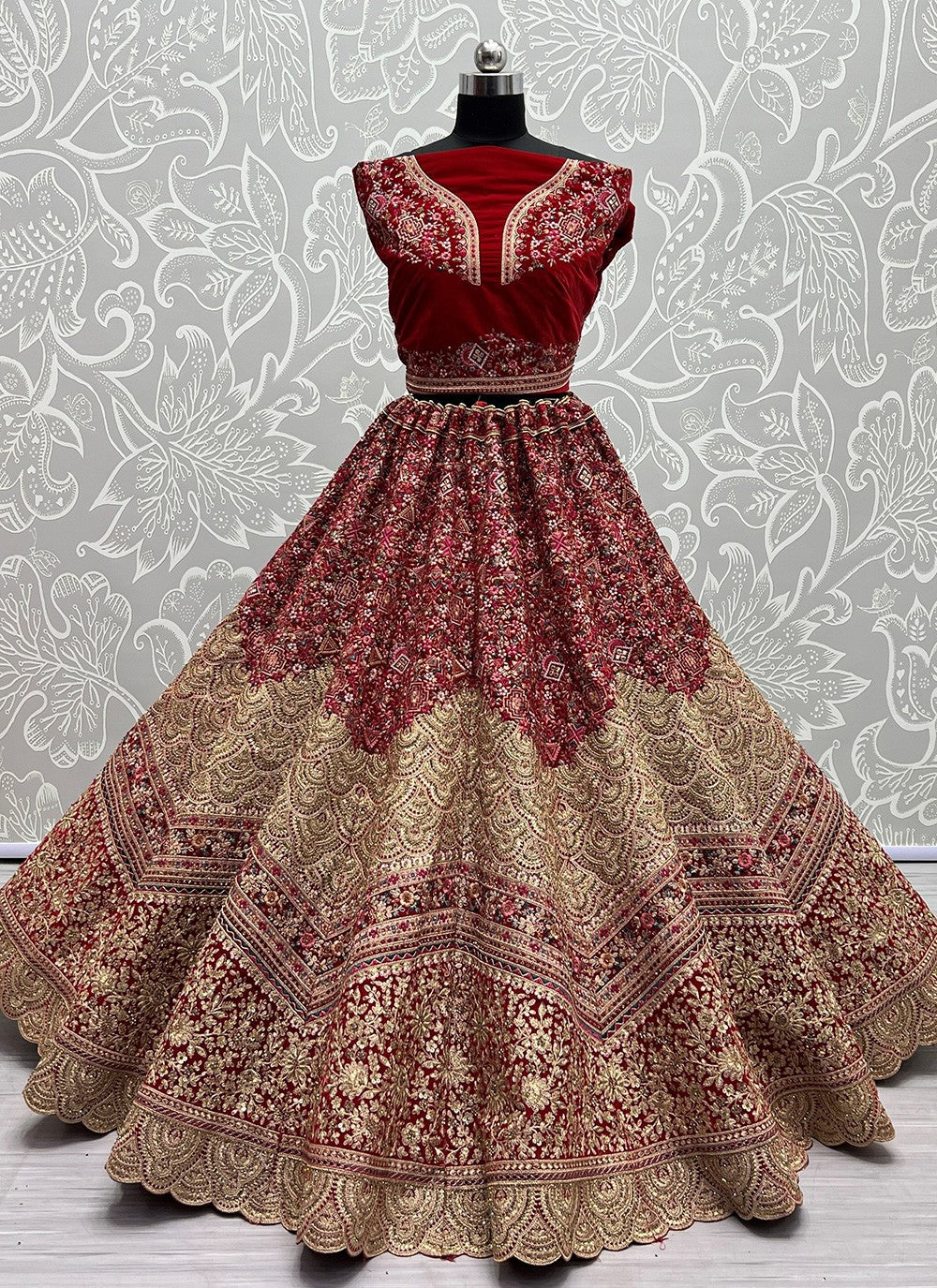 Diamond Net A - Line Lehenga - L0977