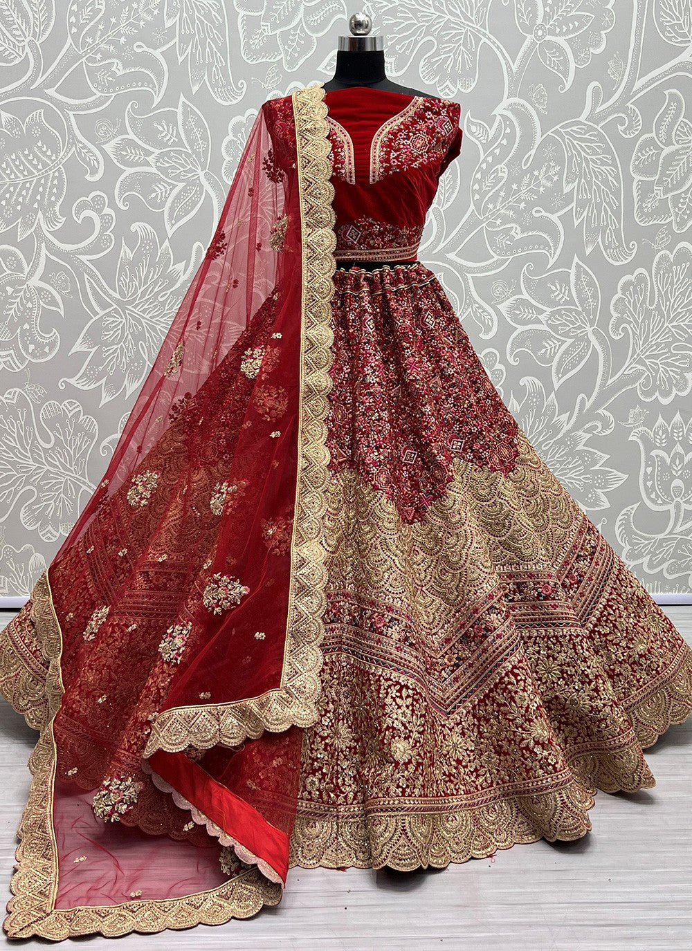 Diamond Net A - Line Lehenga - L0977