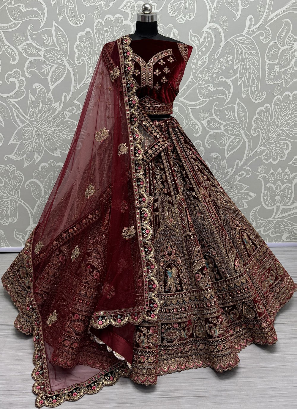 Diamond Velvet A - Line Lehenga - L2613