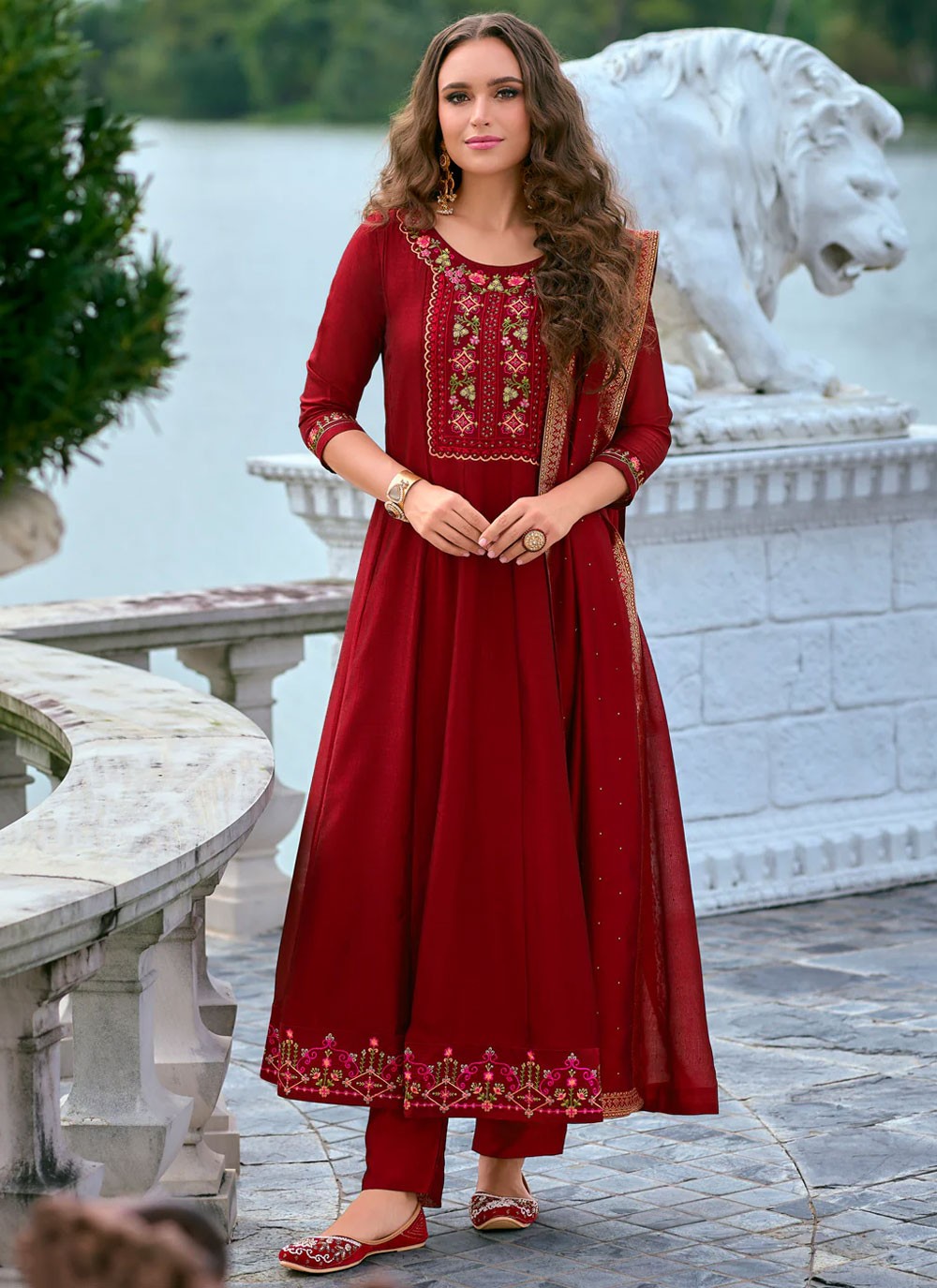 Vichitra Silk Salwar Suit - T3819