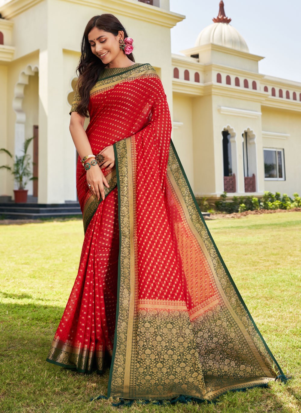 Classic Designer Georgette Saree - S3865