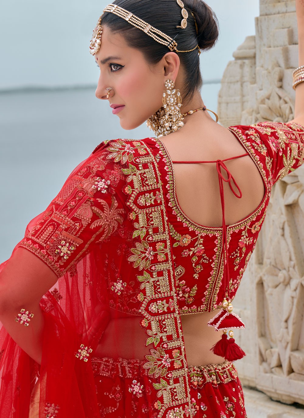 Embroidered Silk A - Line Lehenga - L2783