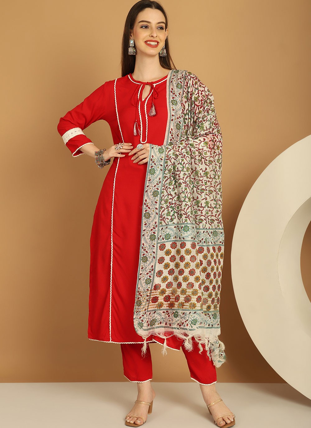 Chanderi Salwar Suit - T1781