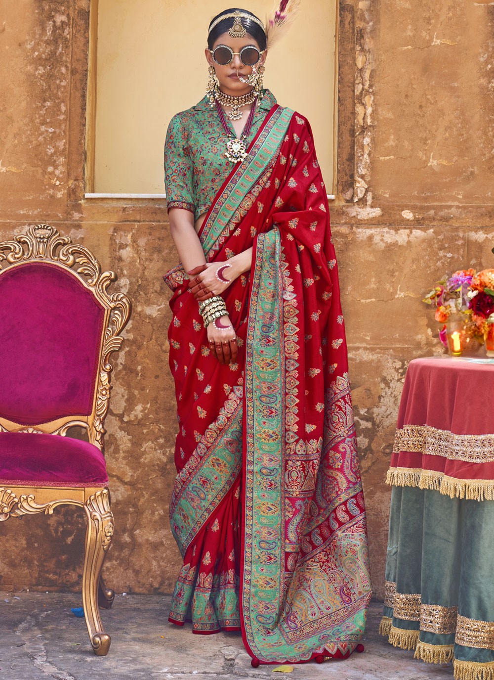 Classic Printed Silk Saree - S9610