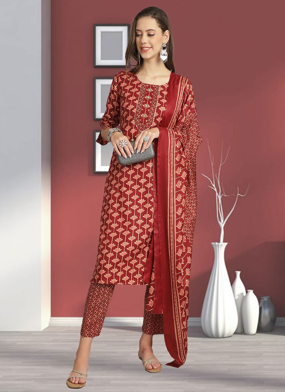 Cotton Salwar Suit - T2417