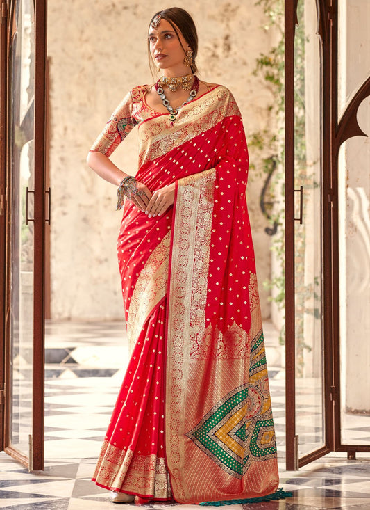 Classic Border Work Silk Saree - S9437