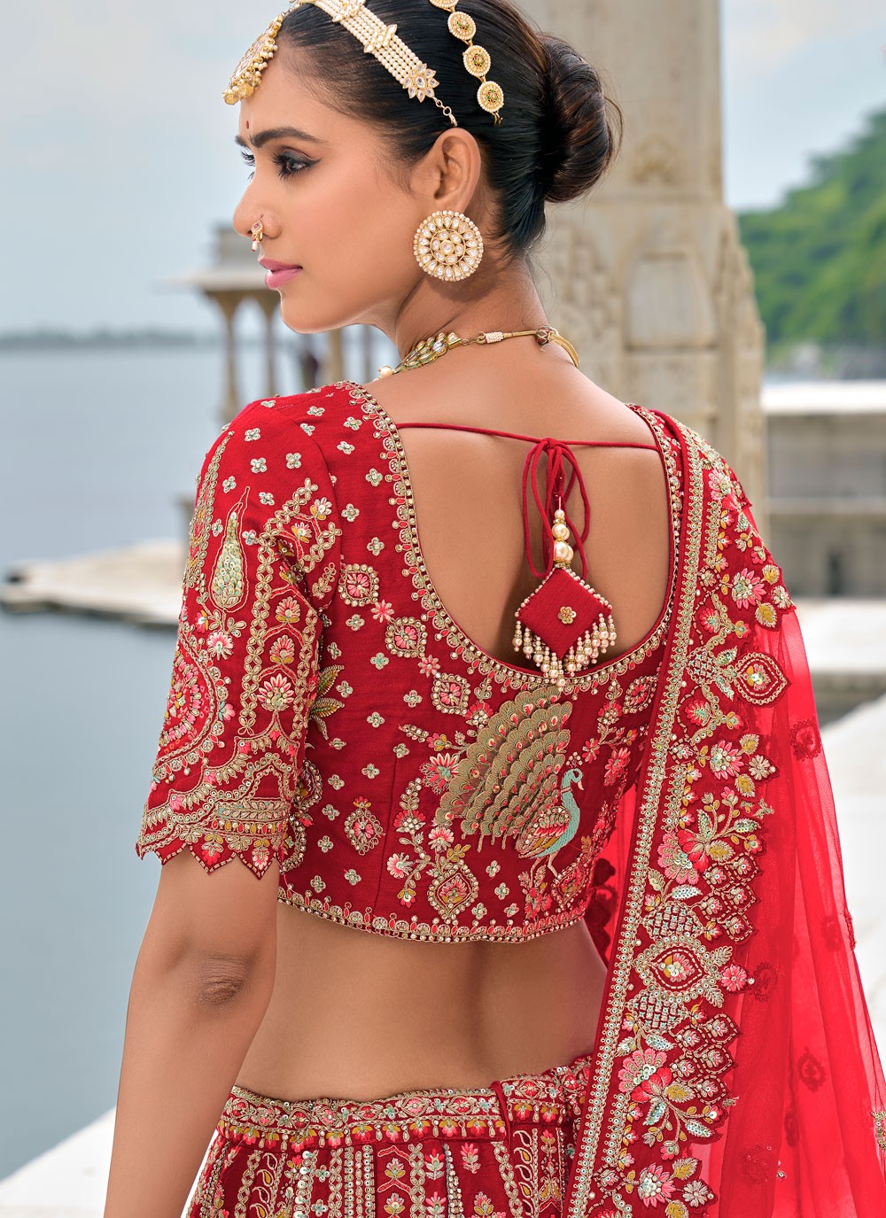 Embroidered Silk A - Line Lehenga - L2783