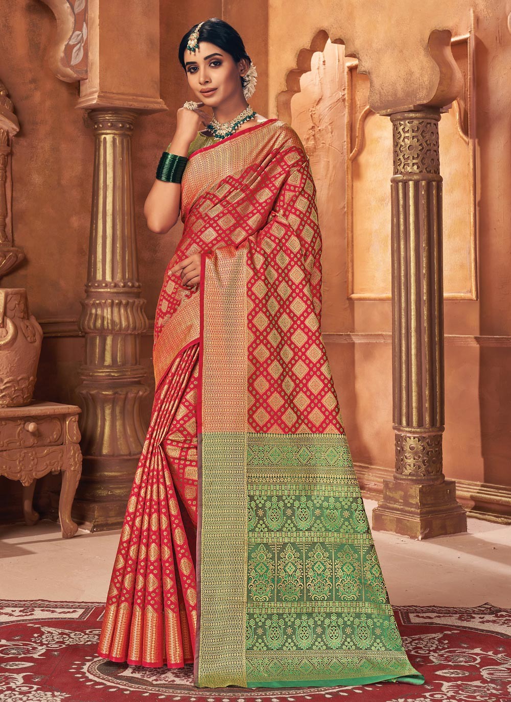 Trendy Weaving Zari Patola Silk Saree - S1374