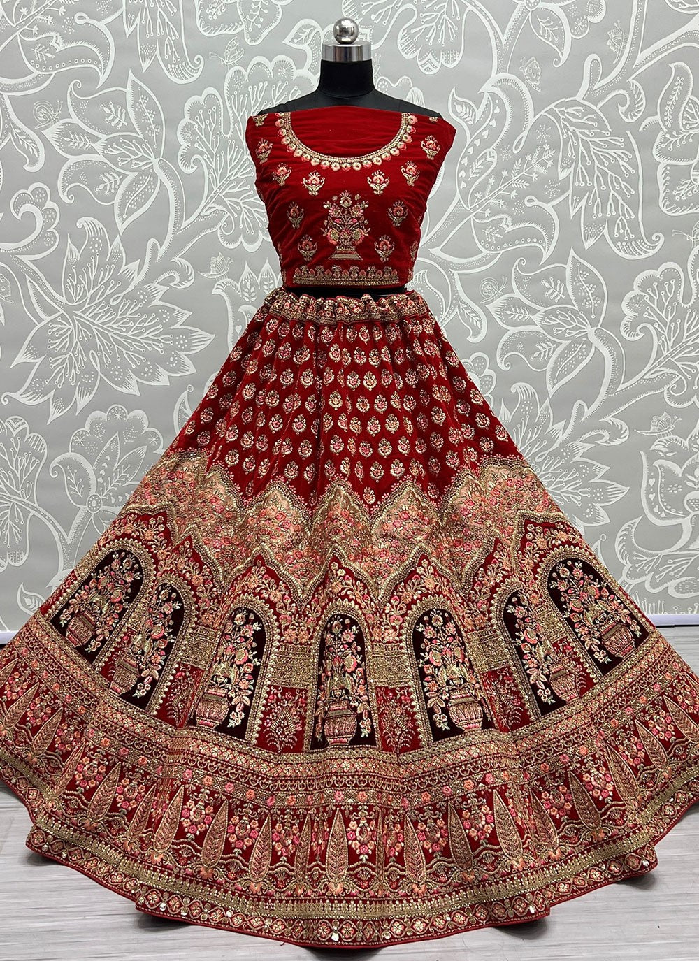 Diamond Velvet A - Line Lehenga - L0811