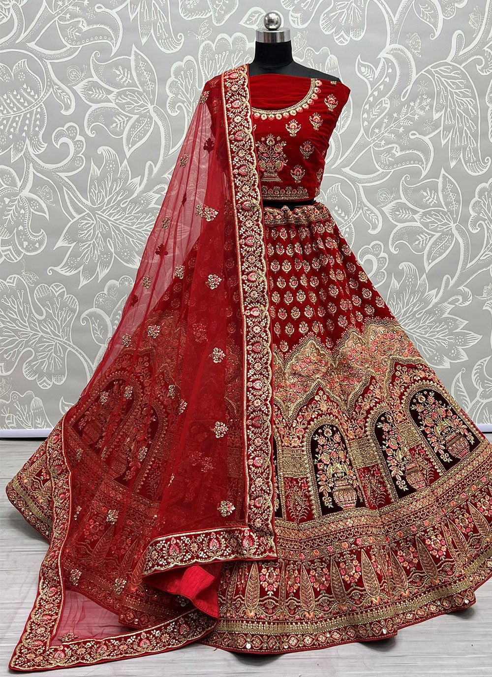 Diamond Velvet A - Line Lehenga - L0811