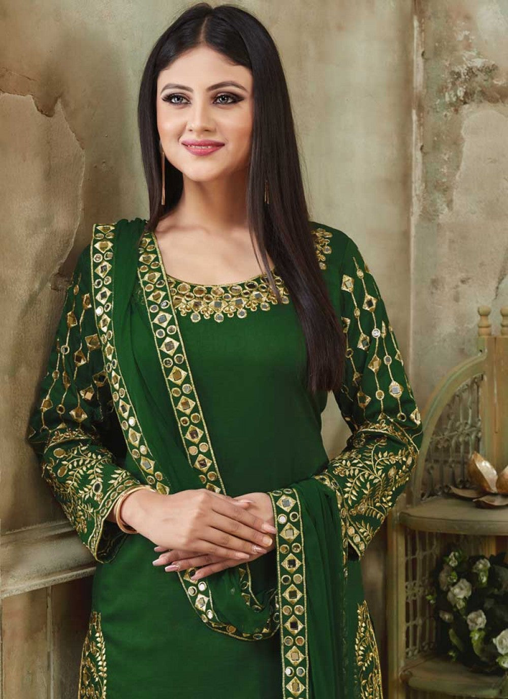 Art Silk Patiala Suit - T024