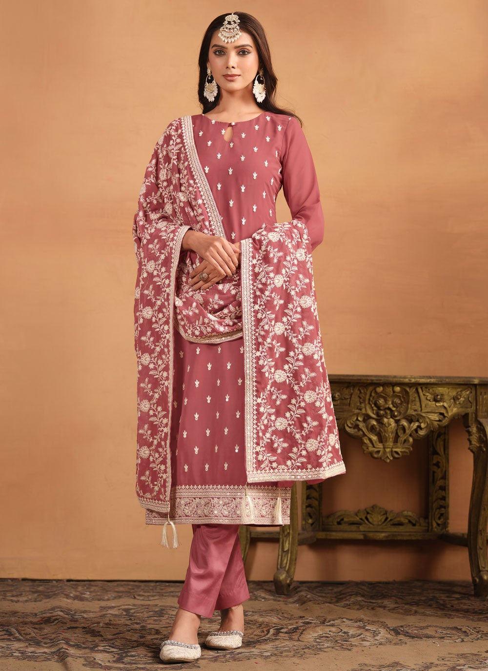 Faux Georgette Salwar Suit - T2386