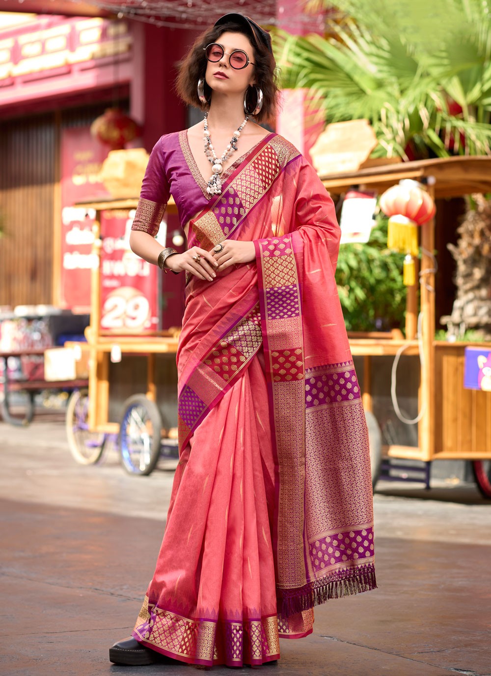 Classic Weaving Zari Banarasi Silk Saree - S7775